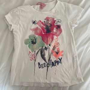 Kids flower bee happy shirt